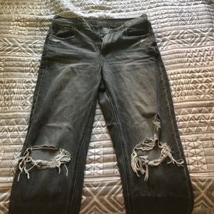 American Eagle Distressed Mom Jeans